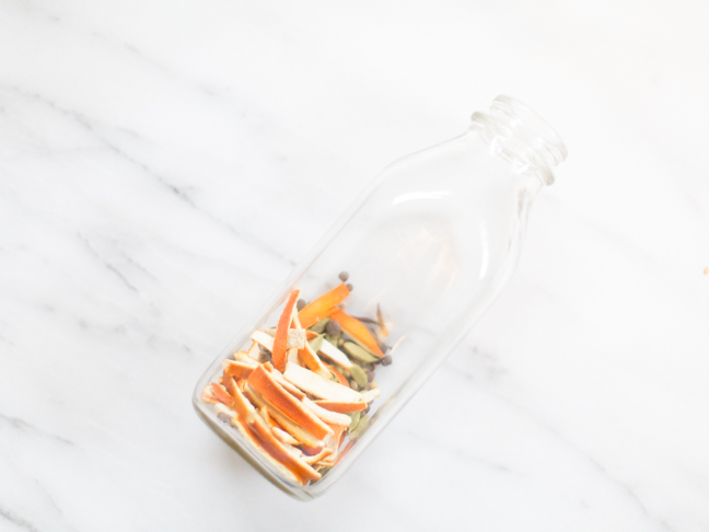 orange peel glass bottle
