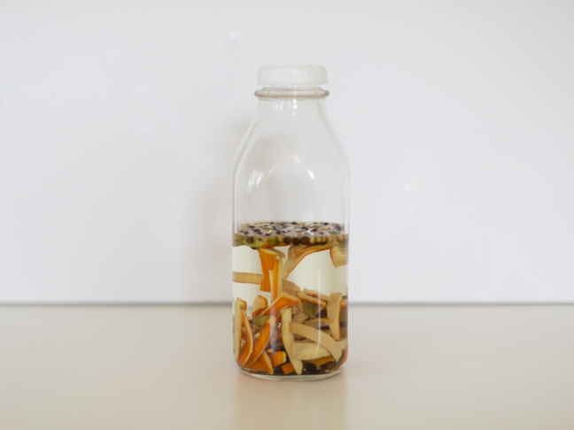 orange peel spices glass jar