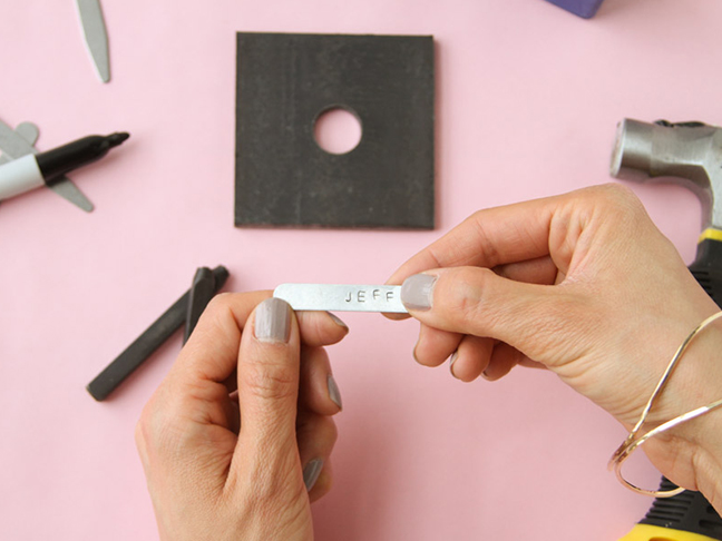 Step 5 // DIY Stamped Metal Collar Stays