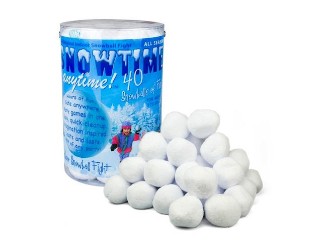 Indoor Snowball Fight in a Can