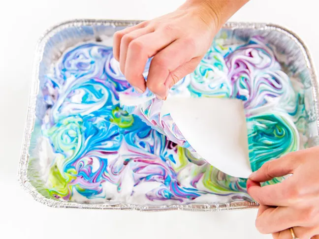 swirl paint pie plate