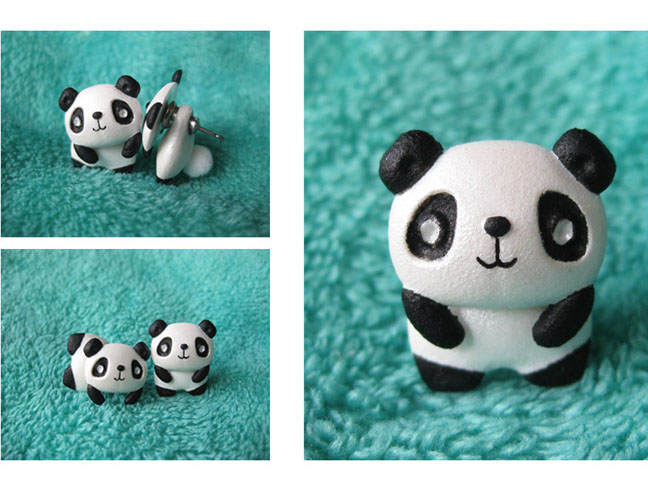 Panda Earrings