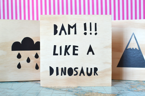 DIY Plywood Dinosaur Art