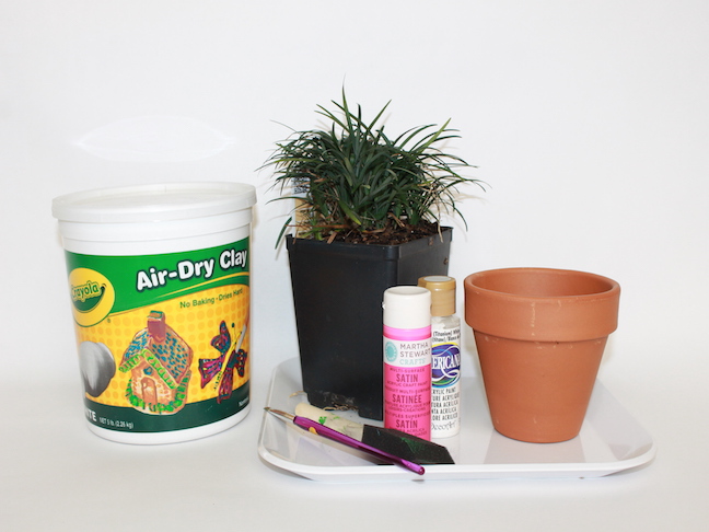 planter paint clay