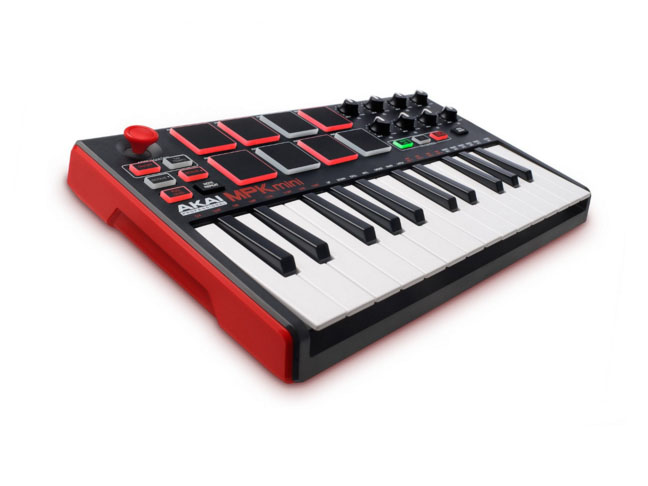 25-Key Ultra-Portable USB MIDI Drum Pad and Keyboard Controller with Joystick