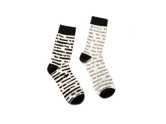 Out of Print Banned Book Socks