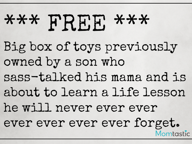 Want Ads Moms Would Love to Make on @ItsMomtastic by @letmestart |  Free Toys Funny Want Ads for parents and LOLs for moms