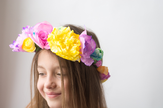 paper flower crown