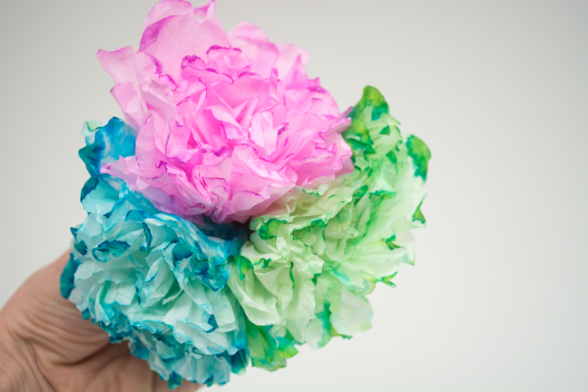 colorful paper peonies