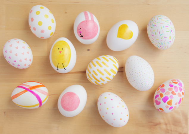 colorful sharpie eggs