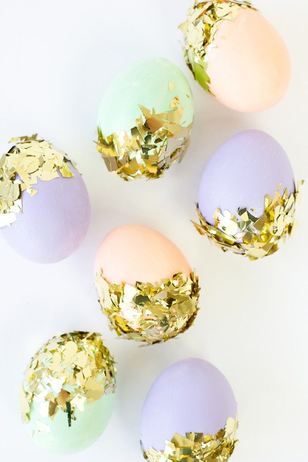 confetti dipped eggs