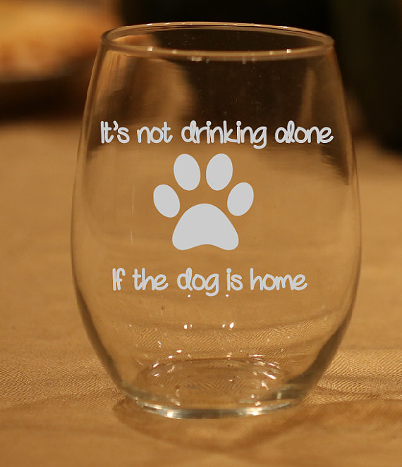 drinking alone wine glass