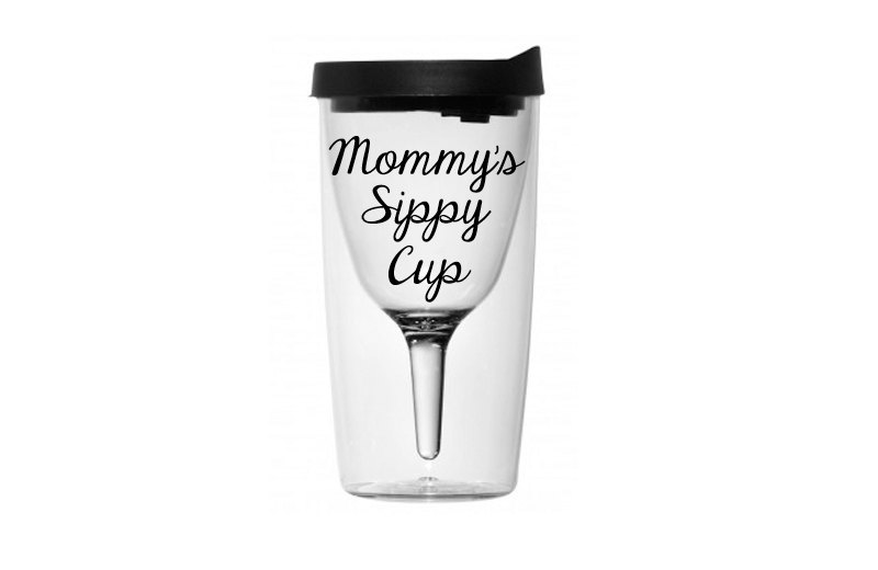 mommy's sippy cup wine glass
