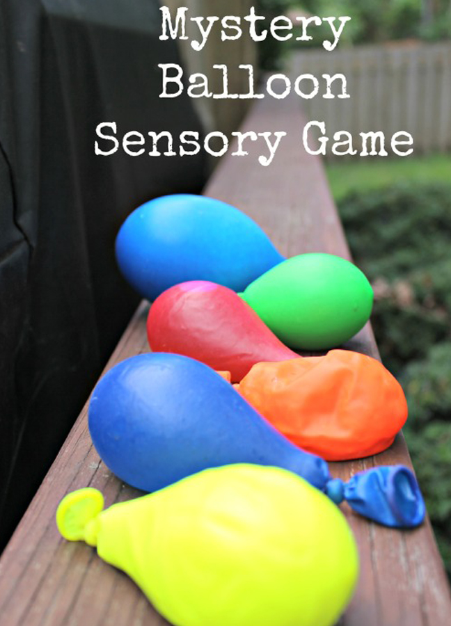mystery balloon sensory game
