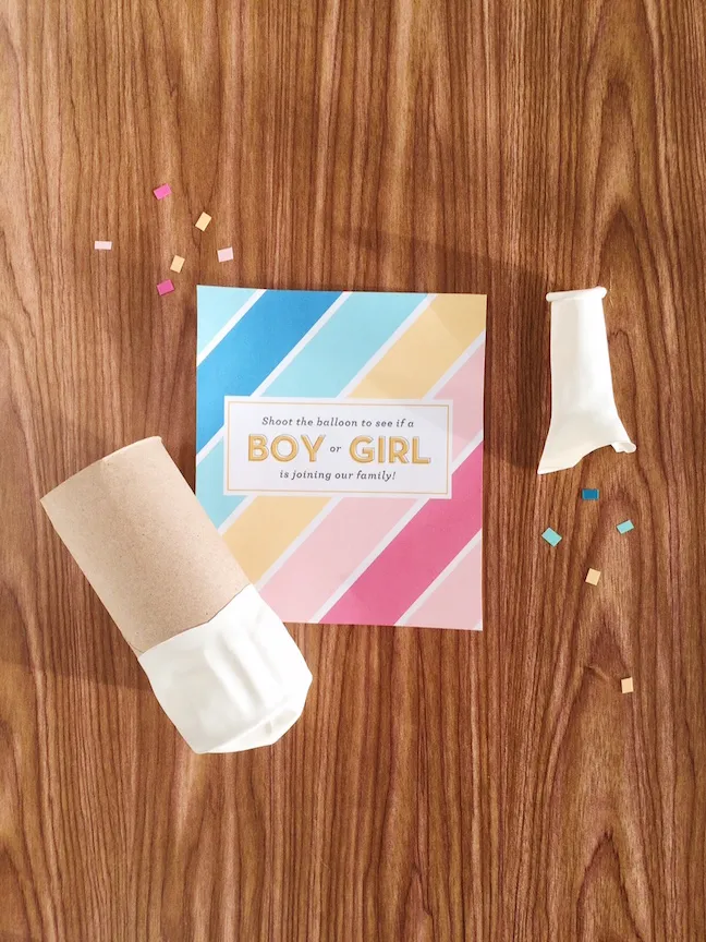 DIY Gender Reveal Confetti Cannons | Shauna Younge