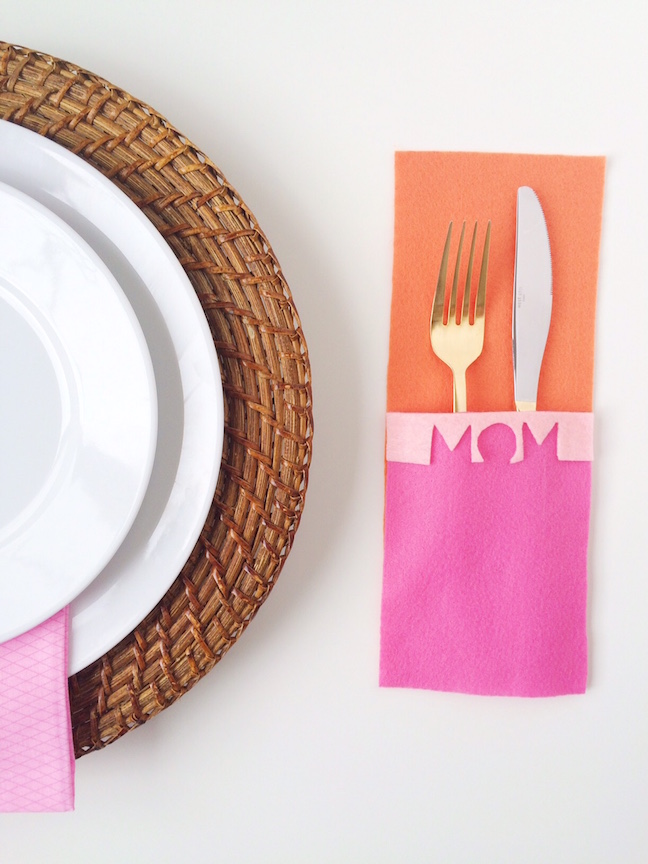 DIY Modern Mother's Day Flatware Mat | Shauna Younge