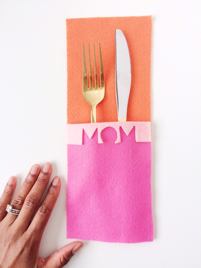 DIY Modern Mother's Day Flatware Mat | Shauna Younge