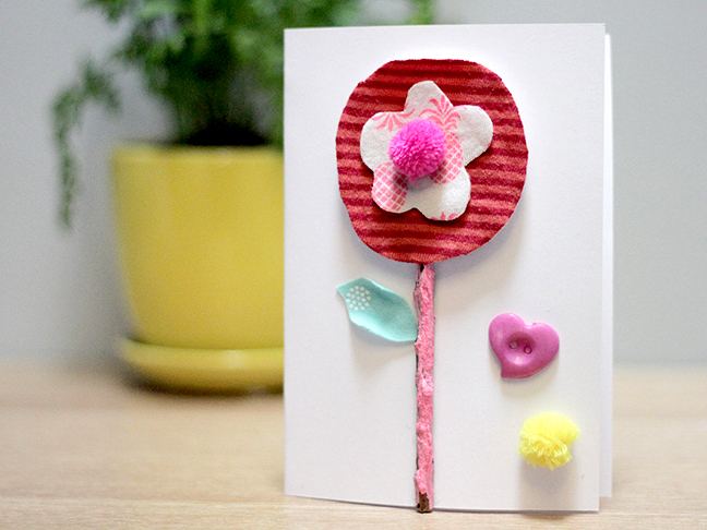 Fabric Flowers Card