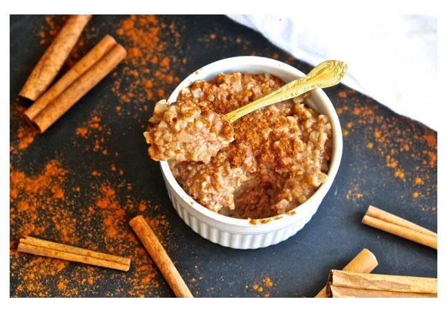 cauliflower rice pudding cinnamon sticks