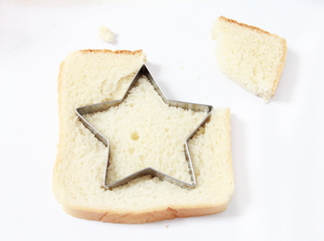 white bread star cookie cutter