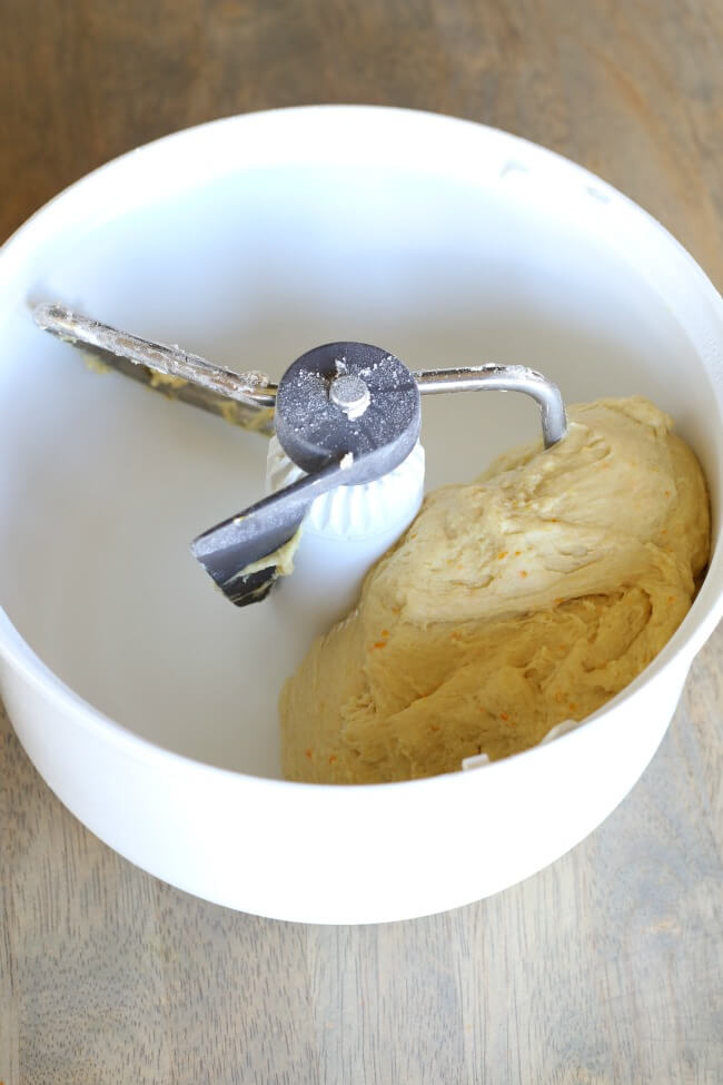 orange roll dough mixer