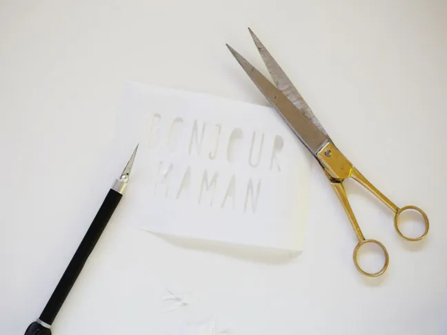 freezer-paper-stencil-scissors-craft-knife