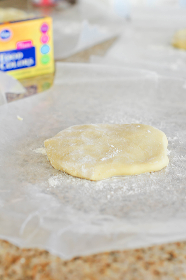 slab of sugar cookie dough