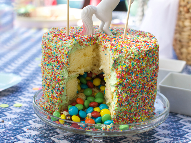 How to make a pinata cake - using shop-bought sponges