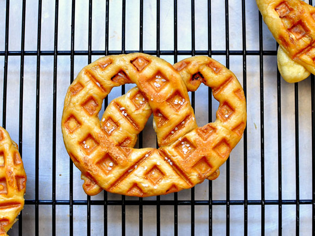 pretzel shaped waffle
