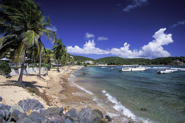 Saint Thomas is an island in the Caribbean Sea and a constituent district of the United States Virgin Islands. Christopher Columbus sighted the island in 1493 on his second voyage to the New World. For long time the island was a center of sugar trade.