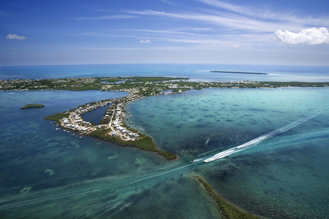 Aerial view of Florida Keys