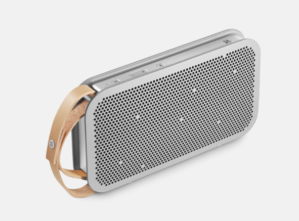 portable speaker with leather handle