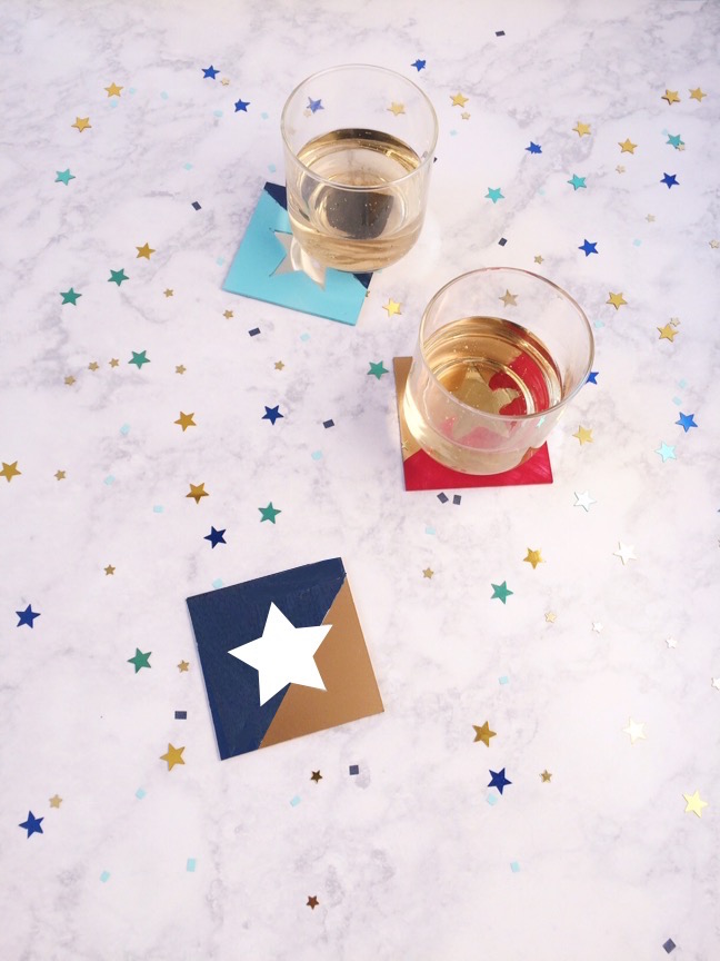 DIY Mirrored 4th of July Star Coasters | Shauna Younge