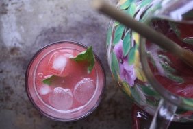 Raspberry Basil Pink Lemonade