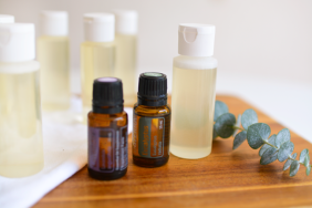 Make your own bubble bath with essential oils.
