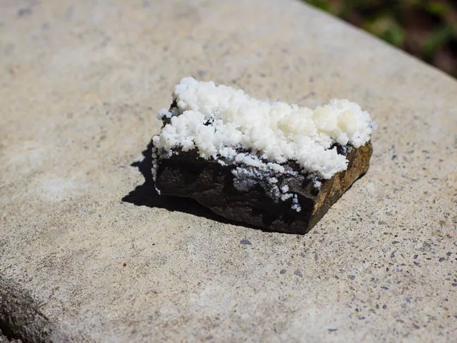 crystals on a rock