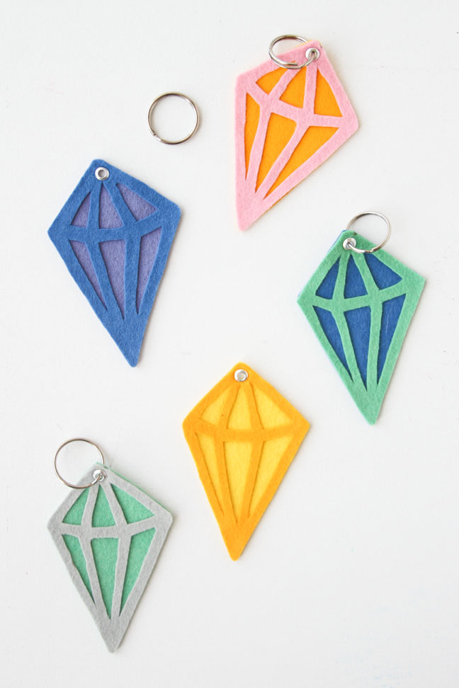 DIY Geometric Keychains and Bag Tags