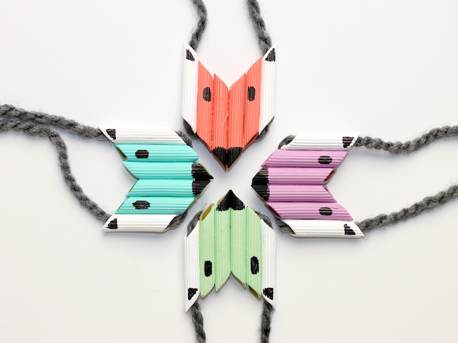 colorful fox pasta necklaces how-to