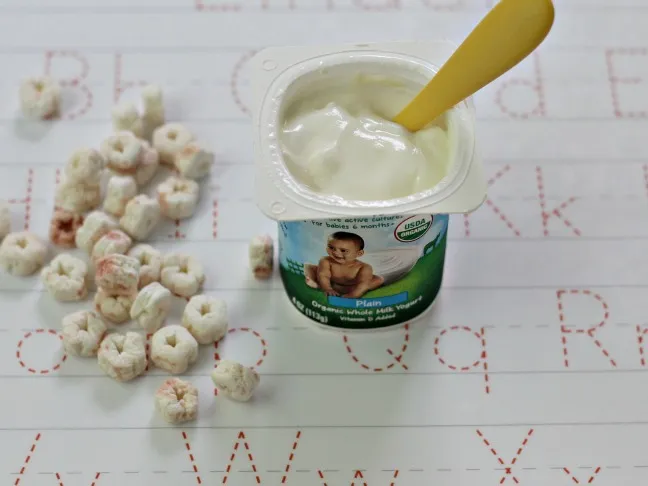 plain yogurt serving for toddler