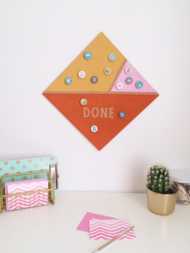 DIY Cork Board Chore Chart for Kids | Shauna Younge for Momtastic