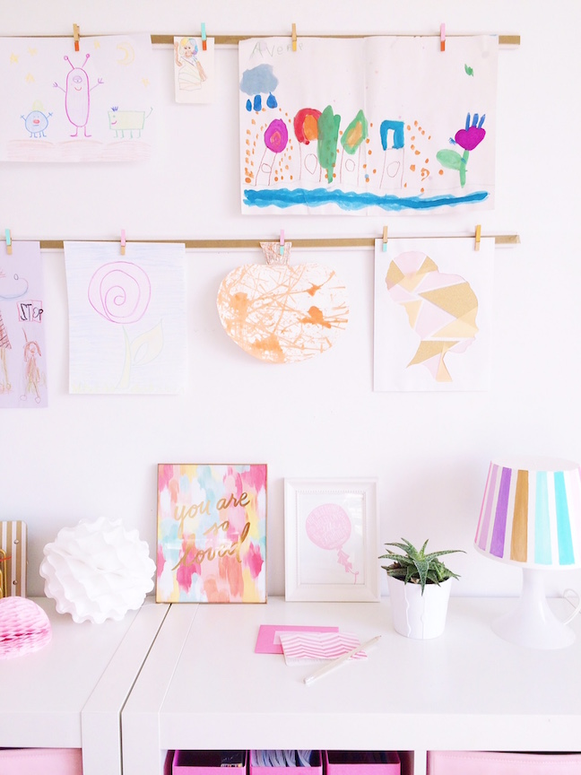 DIY Kids Artwork Gallery Display