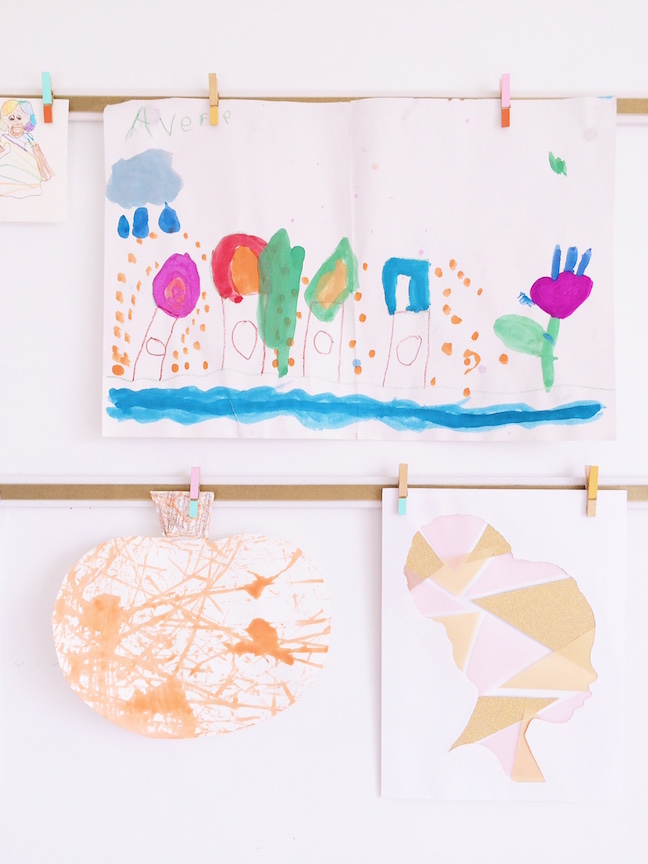 DIY Kids Artwork Gallery Display