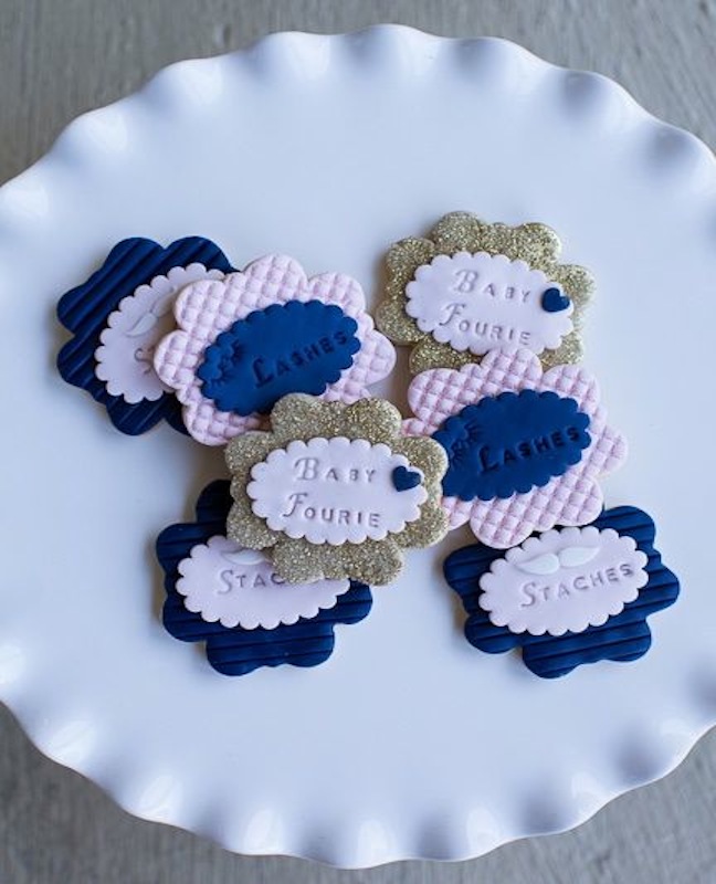 custom-cookie-staches-lashes-baby-shower-gender-reveal-dessert-gold-pink-blue