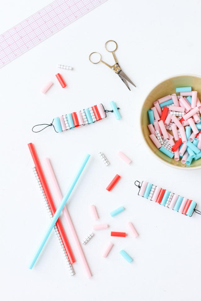 After School Kids Craft Idea: DIY Straw Bead Bracelets