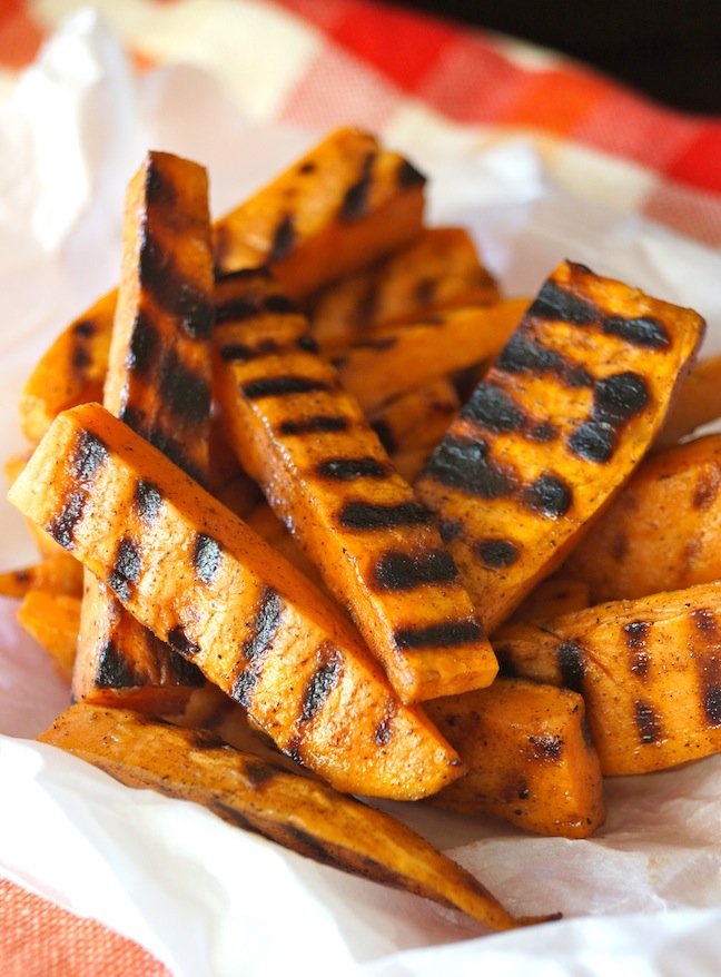 grilled sweet potato french fries