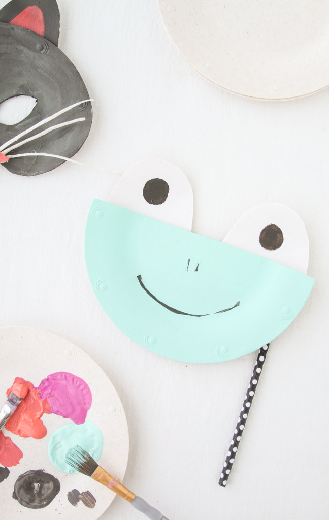 DIY Paper Plate Animal Masks for Halloween