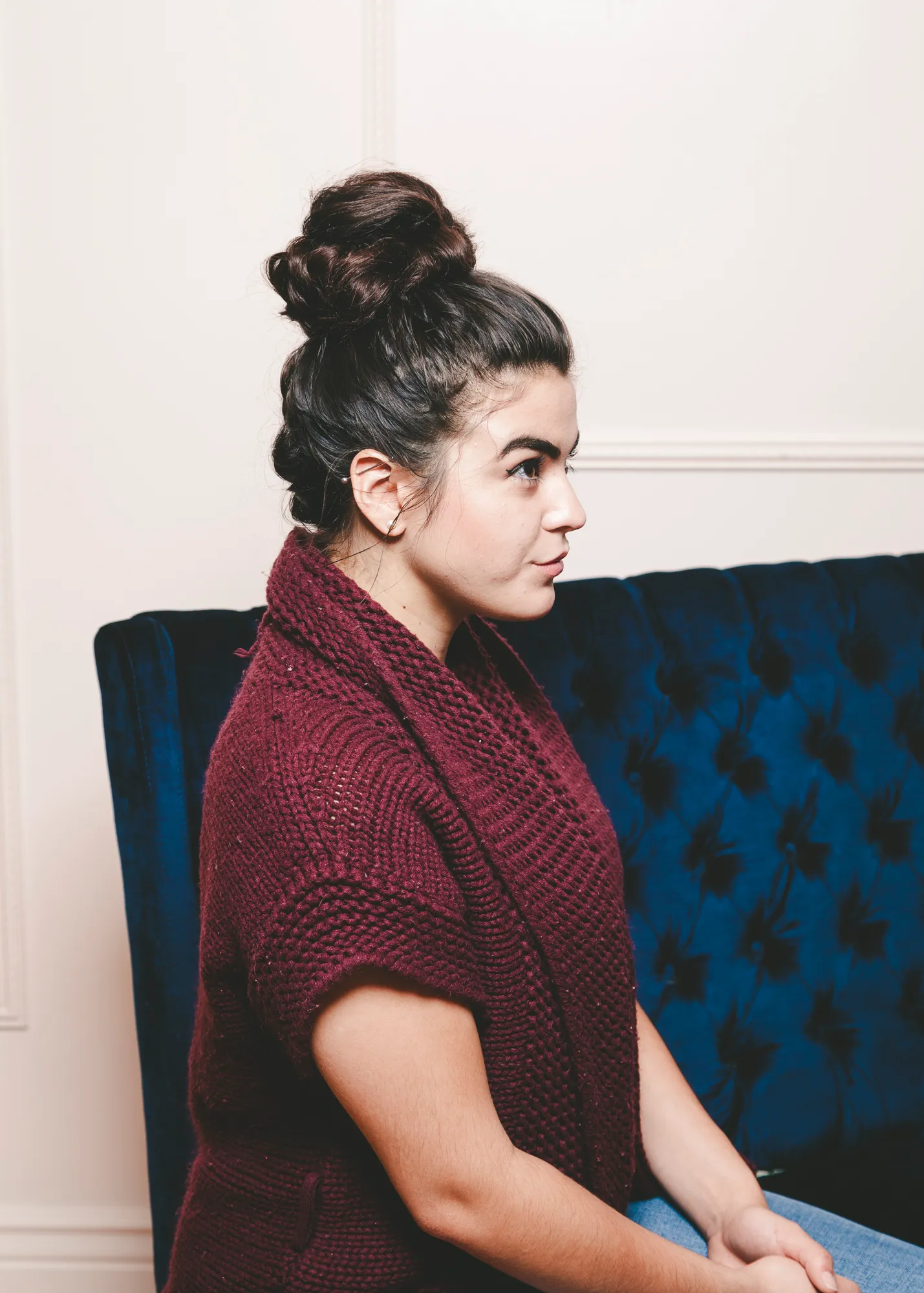 braided top knot side view
