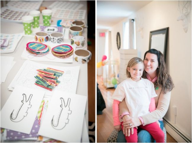 crayons cards mom with child in lap