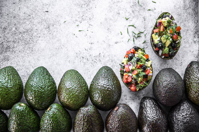 Mexican Avocado And Blueberry Salsa Boats