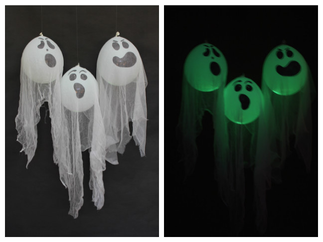 glow in the dark balloon halloween ghosts